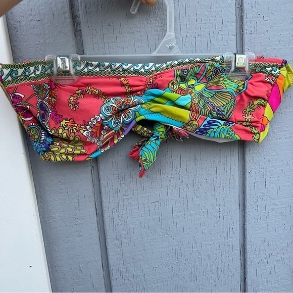 Trina Turk swimsuit Floral Multicolor strapless Top - Picture 1 of 4